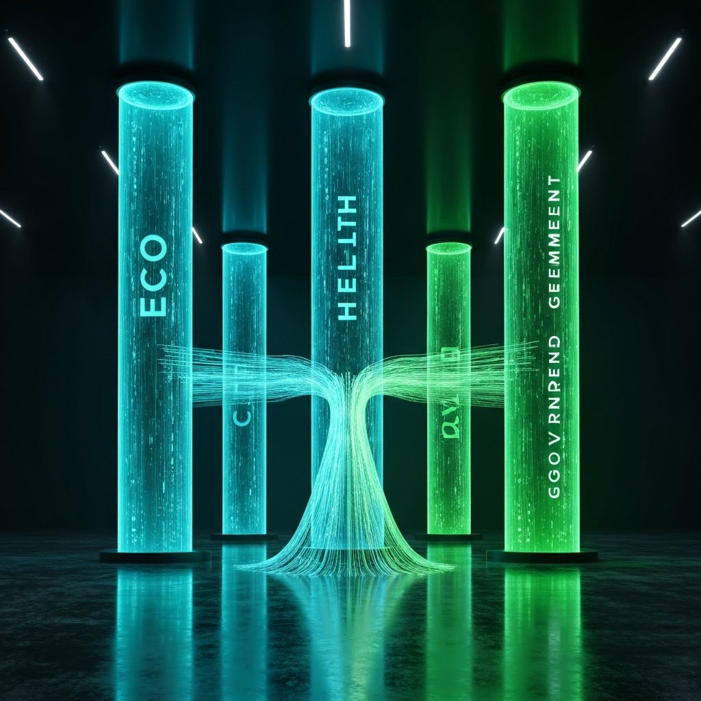 Four data pillars representing cross-sector integration